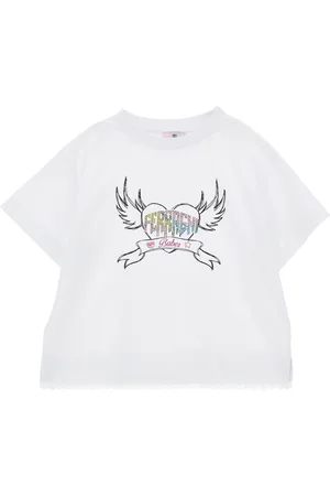 Chiara Ferragni T-shirt cropped CFPunk con pizzo