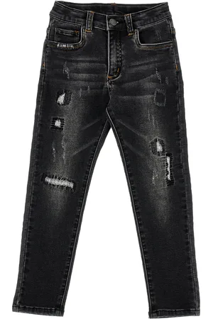MONNALISA Pantaloni denim con effetto usura