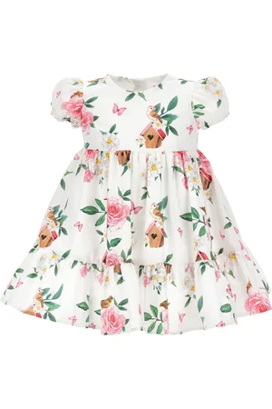 MONNALISA Abito cotone stampa floreale