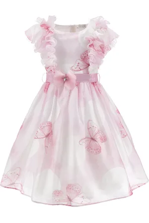 MONNALISA Abito organza stampa farfalle