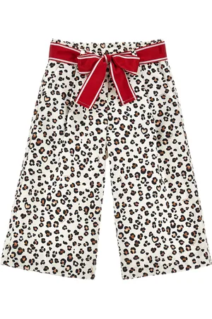 MONNALISA Pantaloni gabardina animalier