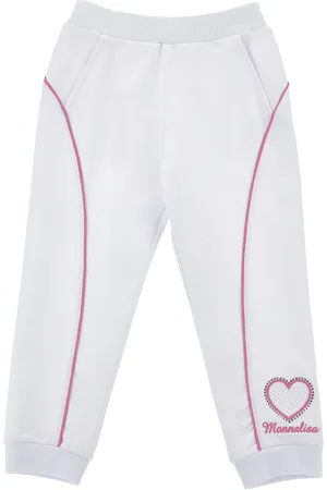 MONNALISA Jogger bicolor con cuore strass