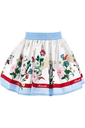 MONNALISA Gonna popeline con stampa floreale