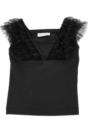 MONNALISA Canotta jersey dettagli tulle