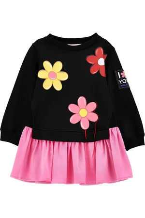 MONNALISA Abito felpa con maxi fiori