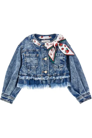 MONNALISA Giacchino jeans foulard