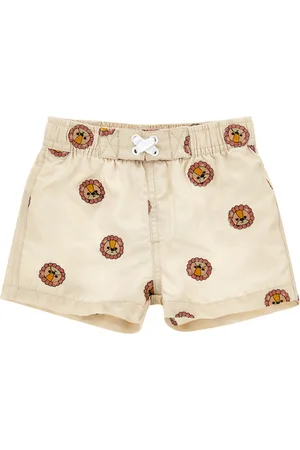 MONNALISA Shorts beach con dettaglio ricamo leone