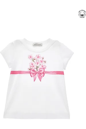 MONNALISA T-shirt jersey stampa fiocco