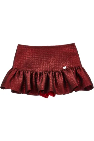 MONNALISA Gonna jacquard pied de poule con shorts