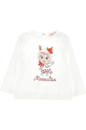 MONNALISA T shirt jersey Cry Babies strass