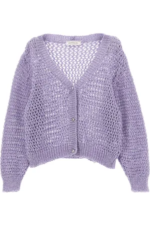 MONNALISA Cardigan traforato paillettes