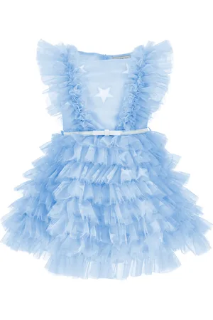 MONNALISA Abito tulle stampato con ruches