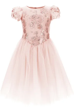 MONNALISA Abito Princesse jacquard rose