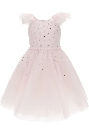 MONNALISA Abito tulle morbido con strass