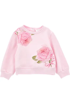 MONNALISA Felpa chiusa con maxirose