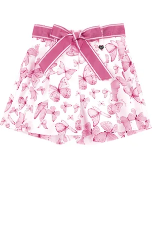 MONNALISA Shorts raso cotone farfalle