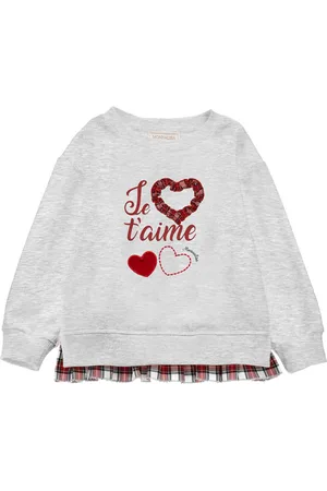 MONNALISA Felpa cotone con dettagli tartan