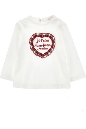 MONNALISA T-shirt Mon Amour tartan