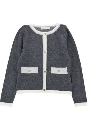 MONNALISA Cardigan lana merino bicolor