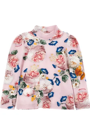 MONNALISA Lupetto jersey stampa rose