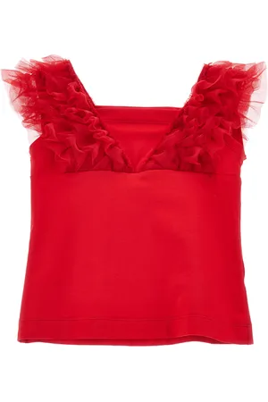 MONNALISA Canotta jersey dettagli tulle
