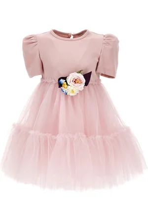 MONNALISA Abito punto Milano gonna tulle
