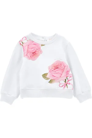 MONNALISA Felpa chiusa con maxirose