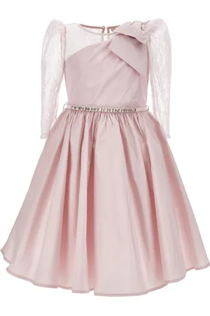MONNALISA Abito taffeta con maniche in pizzo