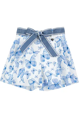 MONNALISA Shorts raso cotone farfalle