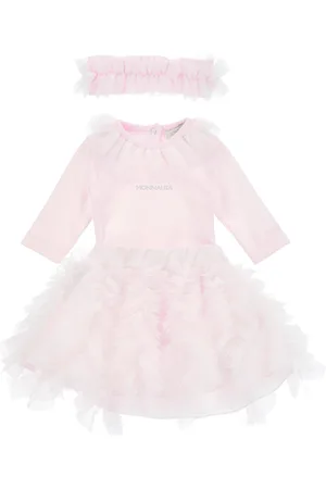 MONNALISA Completo cotone e tulle tre pezzi