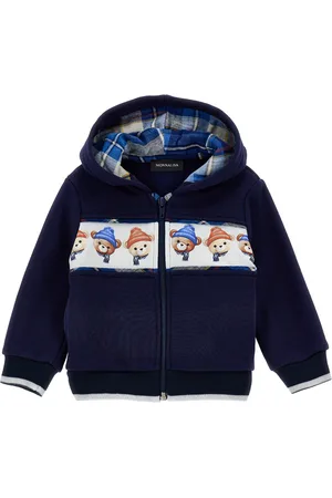 MONNALISA Felpa hoodie bicolor con orsetti