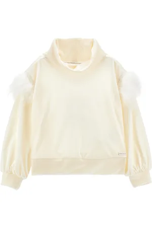 MONNALISA Felpa collo anello con piume