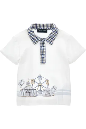 MONNALISA Polo piquet con colletto check