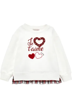 MONNALISA Felpa cotone con dettagli tartan
