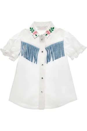 MONNALISA Camicia con ricami e frange