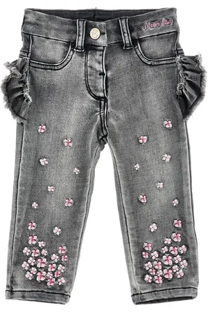 MONNALISA Jeans denim cargo con galette