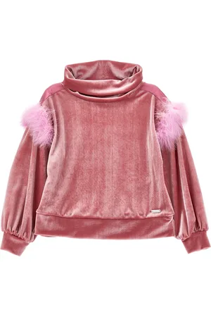 MONNALISA Felpa collo anello con piume