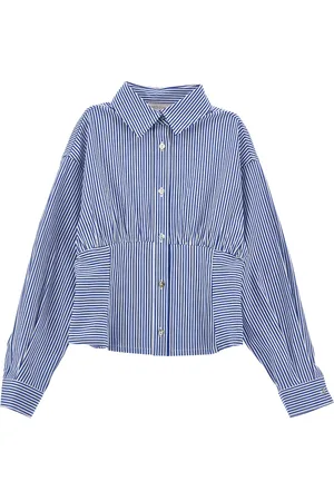 MONNALISA Camicia fashion tessuto bacchettina