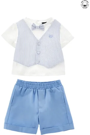 MONNALISA Set T-shirt cotone organico con papillon