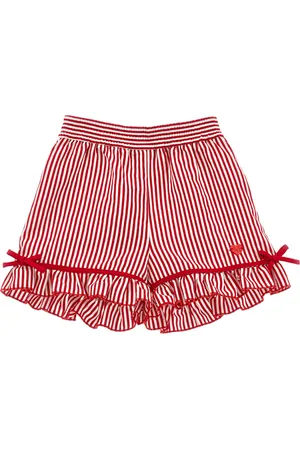 MONNALISA Shorts rigati con fiocchini