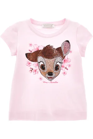 MONNALISA T-shirt Bambi con strass