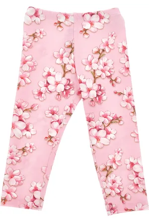 MONNALISA Leggings stampa fiori di pesco