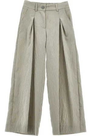 MONNALISA Pantaloni palazzo con riga tinta in filo