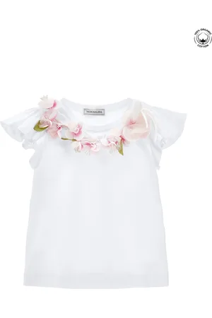 MONNALISA T-shirt con collana fiori