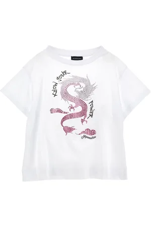 MONNALISA T-shirt jersey con strass