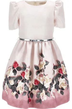 MONNALISA Abito mikado con stampa rose