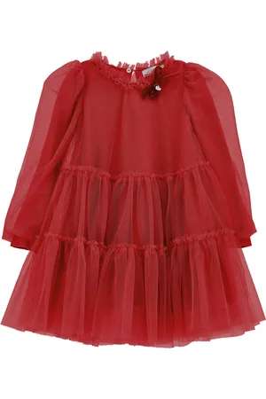 MONNALISA Abito tulle manoseta balze