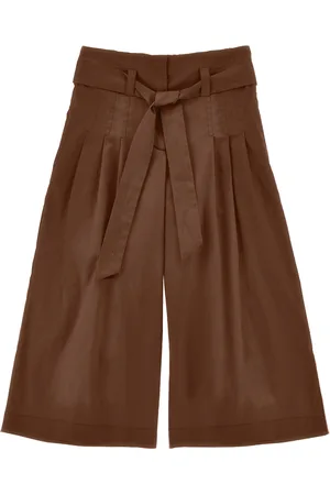 MONNALISA Pantaloni popeline cropped