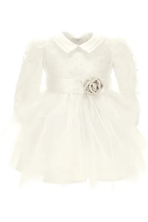 MONNALISA Abito tulle ricamato