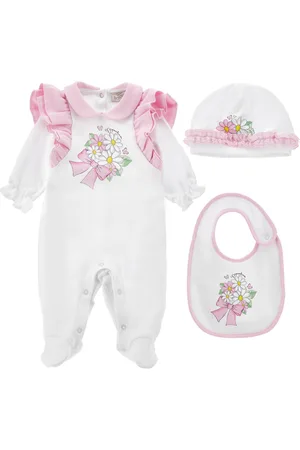 MONNALISA Completo 3 pezzi bicolor con bouquet
